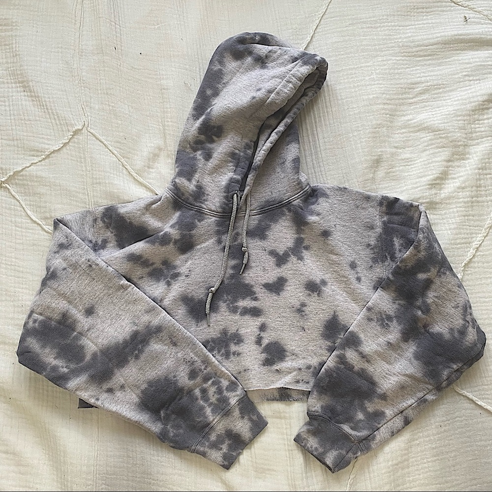 Highly Cropped Gilman Purple Tie Dye Hoodie